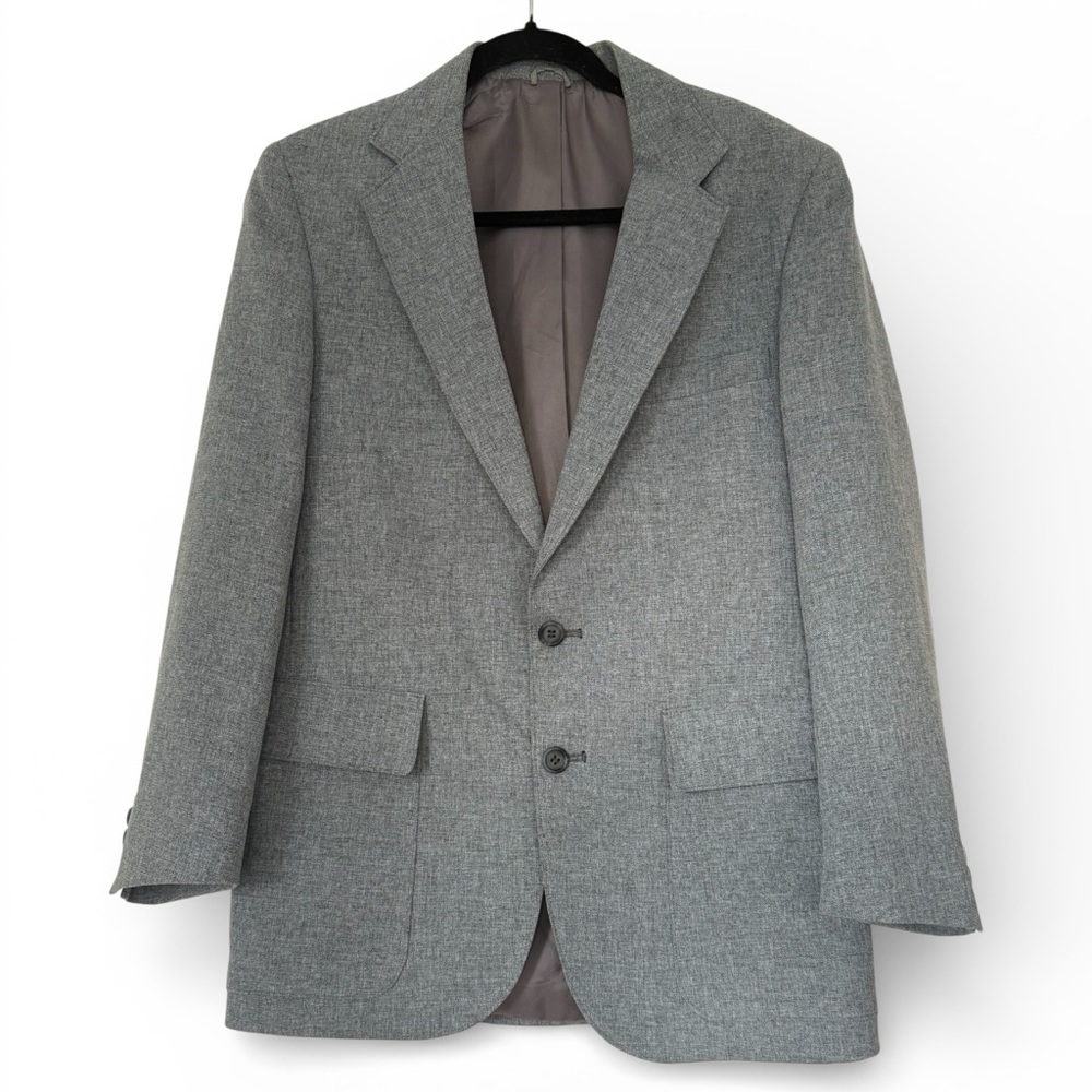 Levi’s Action Suit Mens 36R Gray Blazer Sport Coat Vintage 2 Button Classic Fit